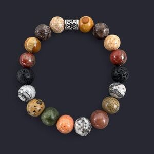 Mixed Gemstone Bead Bracelet 10mm